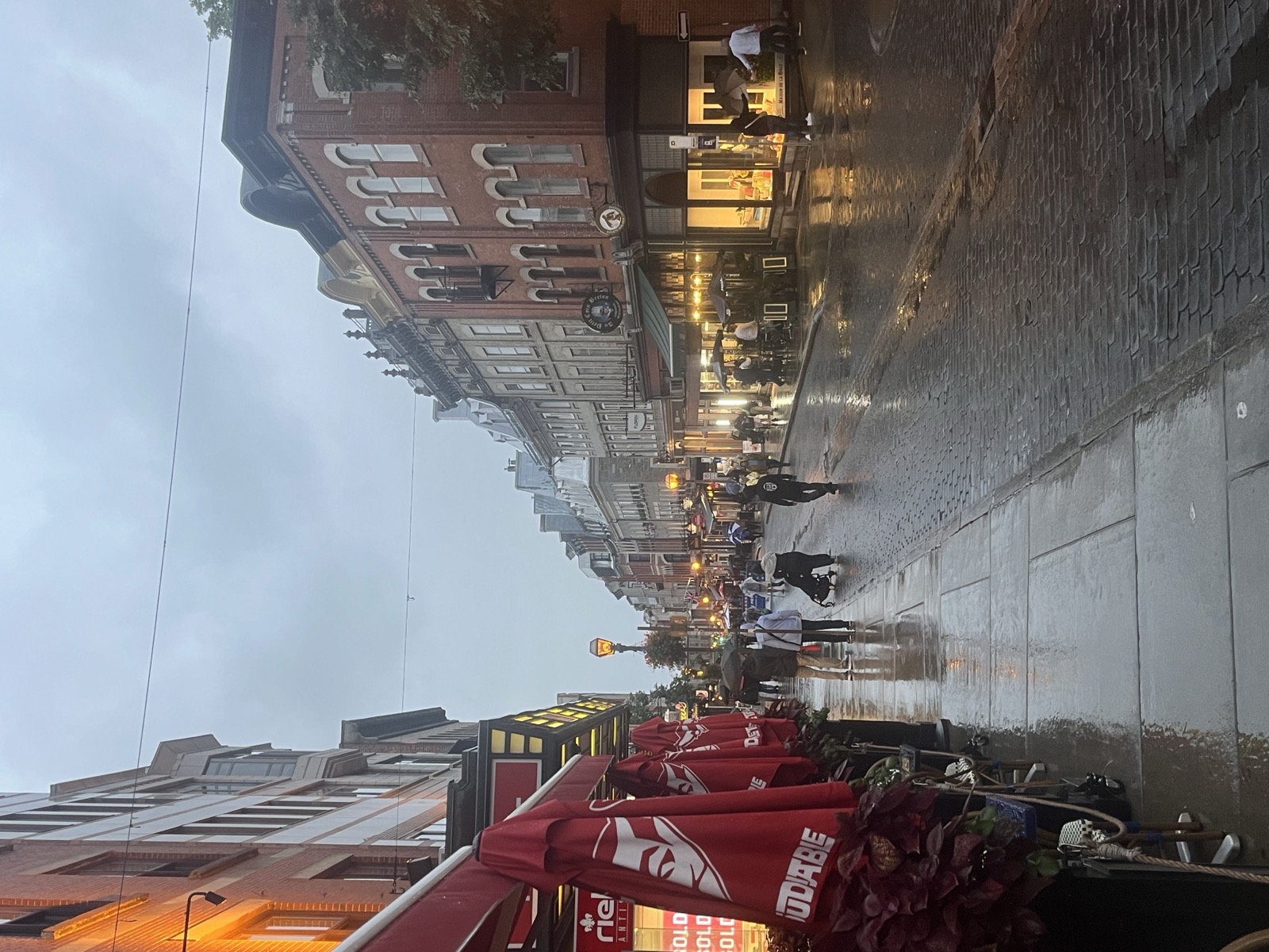 Rainy city street during travel