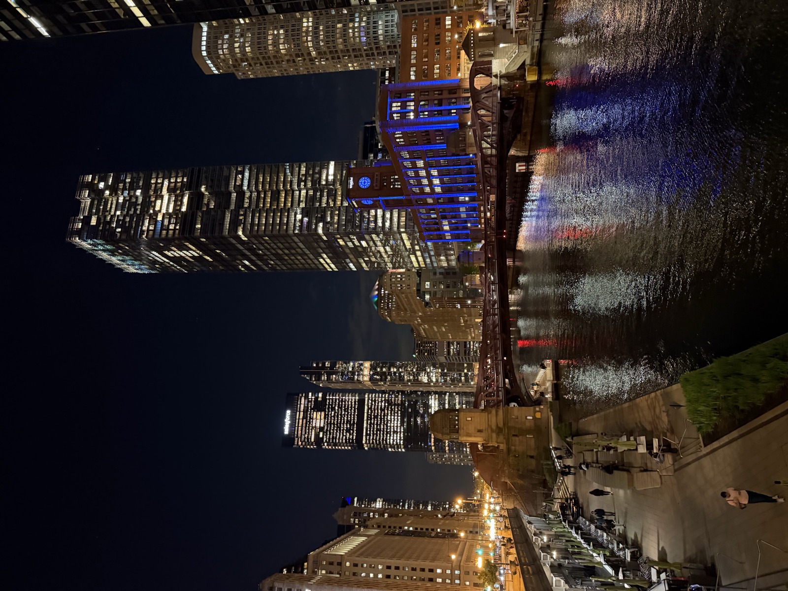 City river at night